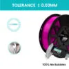 PLA Premium + Filament 1.75mm Glass/Translucent Colors (1kg)