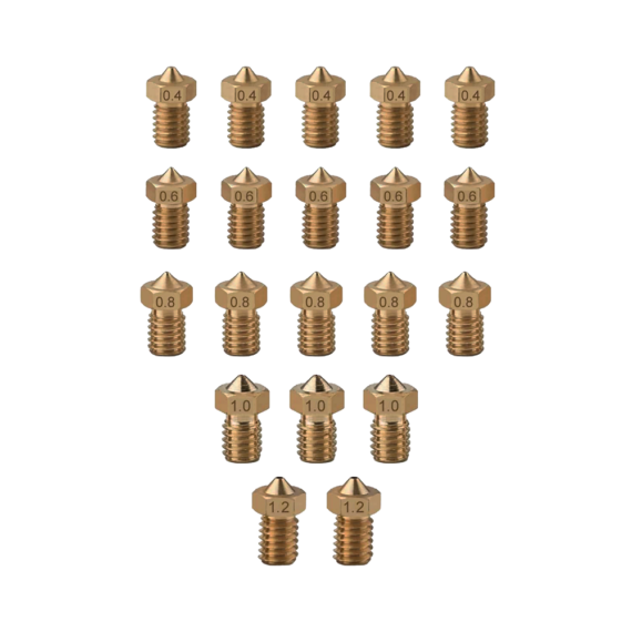 V6 Nozzles for 3D Printers (Brass / Hardened Steel)