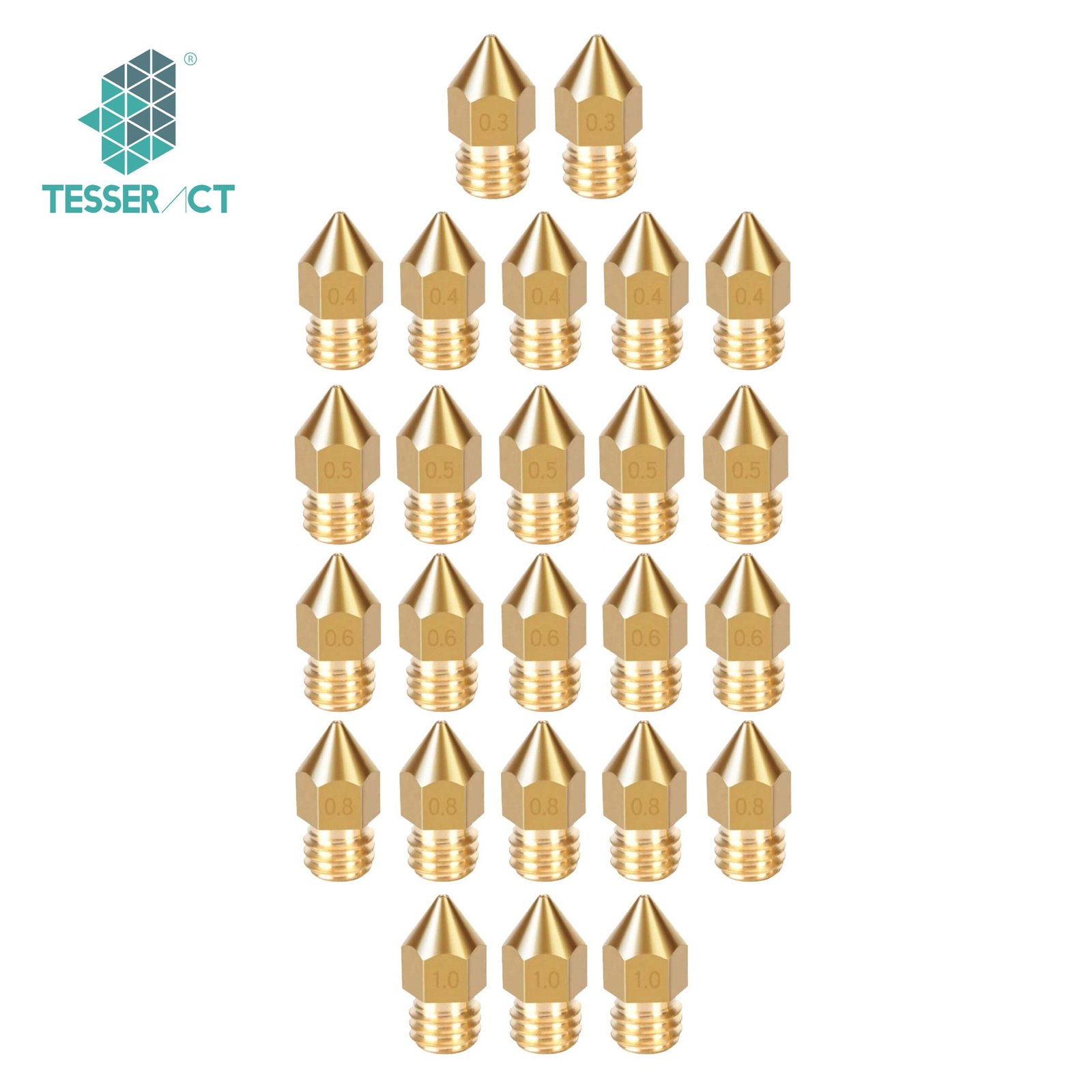 MK8 Nozzles for Creality 3D Printer (Brass / Hardened Steel)