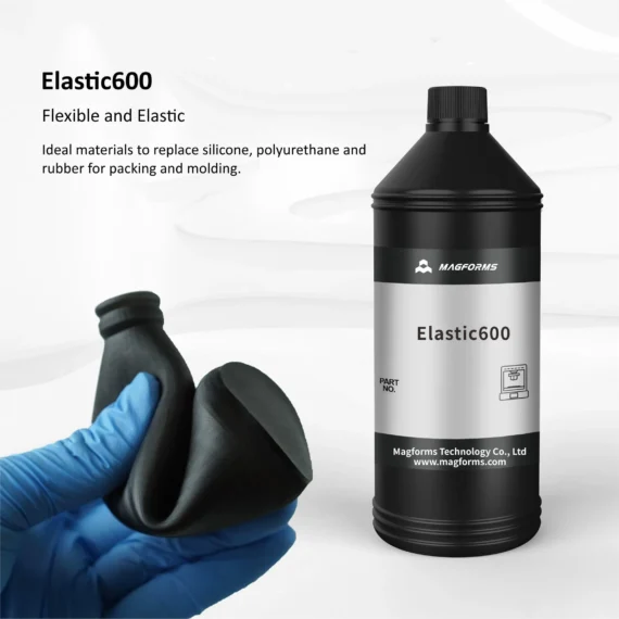 MAGFORMS Elastic 600 Rubber like Resin for LCD 3D Printing Black