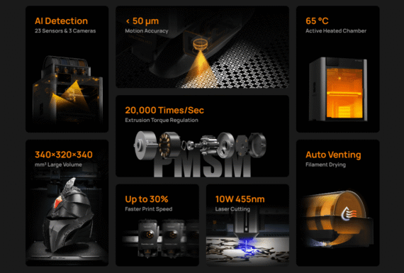 BAMBU LAB H2S FDM 3D PRINTER