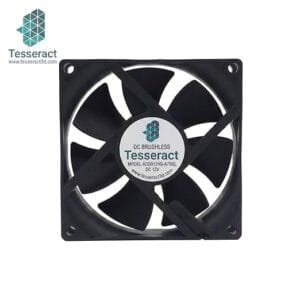 Tesseract 80x80 mm DC Brushless Cooling Fan for PC Case and CPU Cooler, 12V, Black