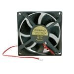 Tesseract 80x80 mm DC Brushless Cooling Fan for PC Case and CPU Cooler, 12V, Black