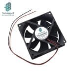 Tesseract 80x80 mm DC Brushless Cooling Fan for PC Case and CPU Cooler, 12V, Black