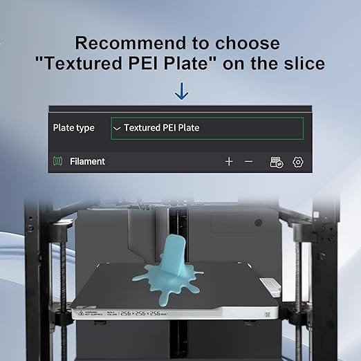 TESSERACT PEI Spring Steel Build Plate for Bambu Lab X1C P1S P2S A1, 257x257mm, Smooth and Textured, Compatible with Bambu Lab X1 X1E P1P X2D