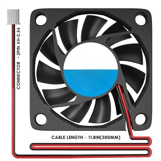 TESSERACT 6010 60x60x10mm DC Cooling Fan for DIY PC Computer Case CPU Graphics Card, 2Pin XH-2.54 Connector, 24V, 3.6W, 4500 RPM, Pack of 4