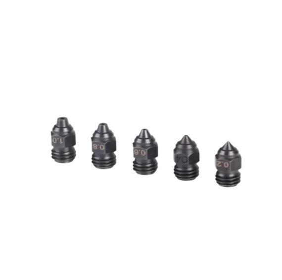 Tesseract Hardened Tool Steel High-Flow Extruder Nozzle Set for Sovol SV06 Plus, SV07, SV07 Plus, and T500 3D Printers, Wear-Resistant 1.75mm Printing Tips (0.2mm - 1.0mm)
